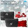 BlueHills Travel Blanket Pillow in Mini Soft Packable Case Premium Plush Airplane Blanket in Portable Compact Pack with Luggage Belt and Carabiner Long Flight Throw Essentials Lightweight- Black M05 #5