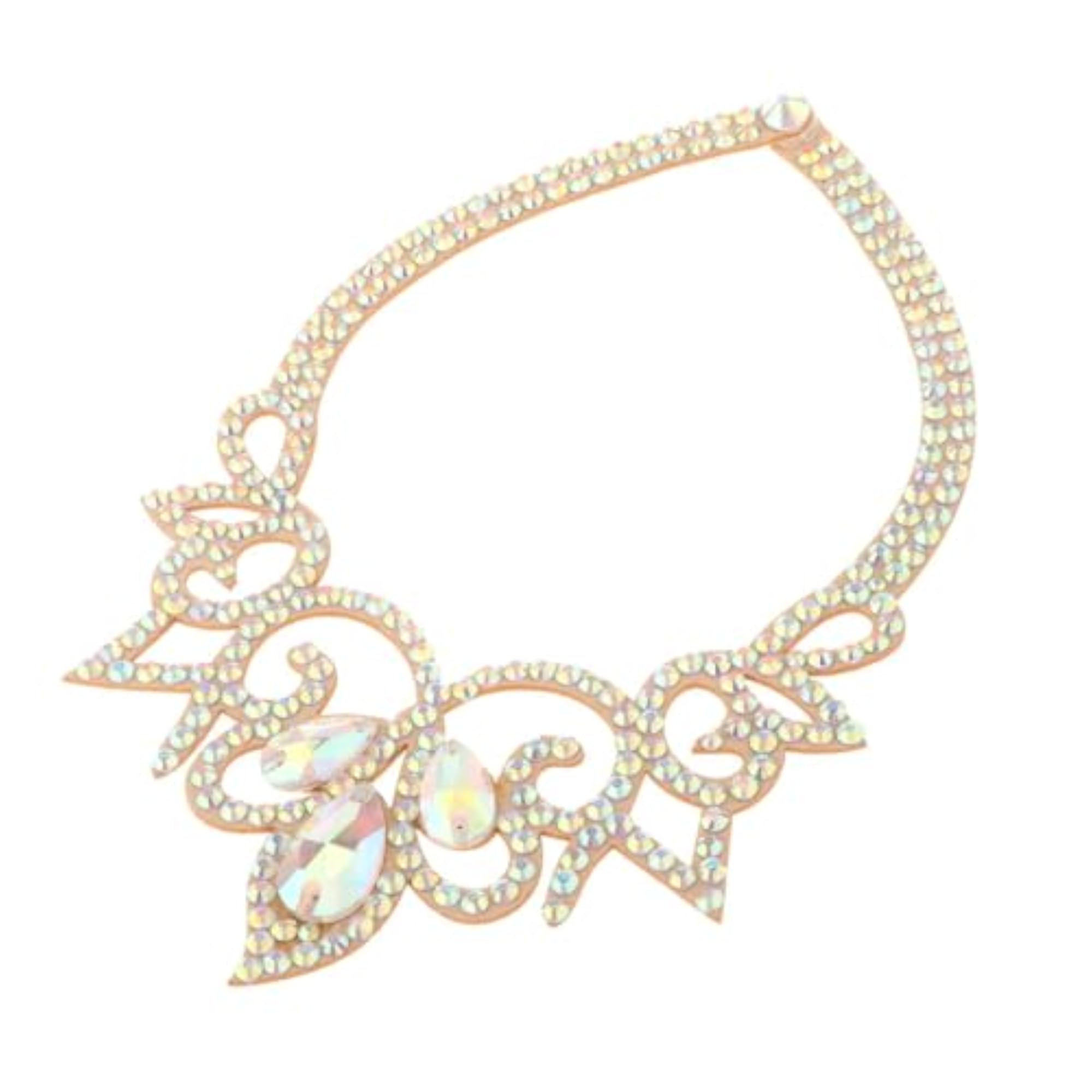 Belly Dance Rhinestone Necklace, Bling Dance Accessories