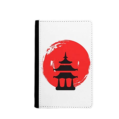 Étui de voyage portefeuille résistant avec porte-cartes temple abstrait pinceau japonais