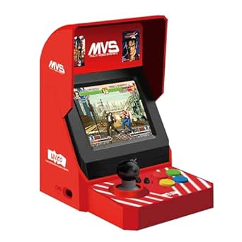 UNICO MVS Mini Home Arcade Machine, 45 Pre-Loaded Classic Games:10 KOF / 5 Metal SLUG / 7 Fatal Fury / 6 Samurai SHODOWN and More, 3.5inch Screen, HDMI and Gamepads Port