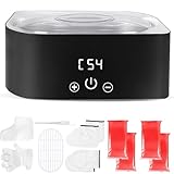 SWAWIS 4L MIT 1800G PARAFFINWACHS PARAFFINBAD FÜR HÄNDE UND FÜSSE PARAFFINWACHSBAD MASCHINE MIT AUTO-MODUS PRÄZISIONS-TEMPERATUR SCHNELLES SCHMELZEN FÜR PARAFFINBÄDER