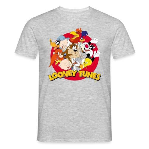 Image of Looney Tunes Group Men's T-Shirt Heather Grey