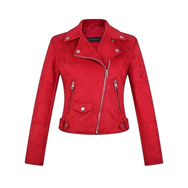 Adhdyuud Vrouwen Faux Lederen Jas Motorfiets Rits Turndown Kraag Zachte Overjas Zwarte Punk Korte Jassen