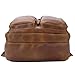 Polare 17.3 Inch Full Grain Leather Backpack for Men and Women Multi Pockets Business Travel Laptop Rucksack (Light Brown)