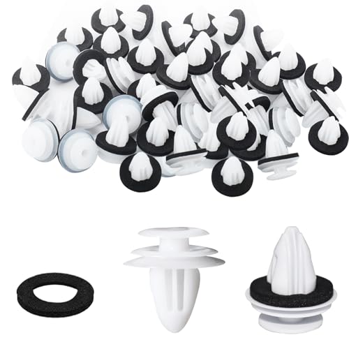 Image of 50PCS Car Trim Clips, Reusable Auto Body Fastener, Nylon Car Rivet Clip Kit, Bumper Fasteners Rivet, Universal Interior Trim Panel Retainers, Compatible with VW, Audi, Ford, OEM Quality