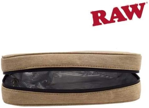 Raw Smell Proof Pouch for Smokers - Medium Size, Brown - Image 4