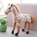 MissW Carino Grande Simulazione Sudore Sangue Cavallo Peluche Bambola Ragazzi Ragazze Bambini Regali di Compleanno Camera Decorazione Creativa Piccoli Ornamenti Marrone Bianco Bambola Cuscino