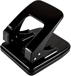 Perfurador de Metal 2 Furos Para 30 Folhas Leonora, Preto