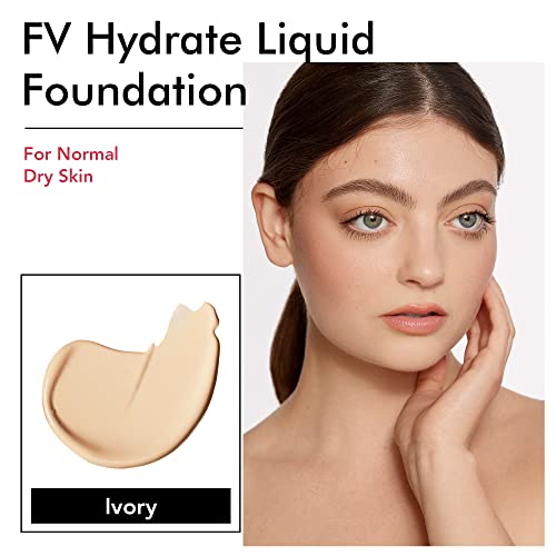 Fv Dewy Liquid Foundation Makeup, Oil Control Waterproof Long Lasting Face Makeup For Normal & Dry Skin, Lightweight Medium Coverage, Vegan & Crulty-Free, Ivory, 30Ml #TOP1