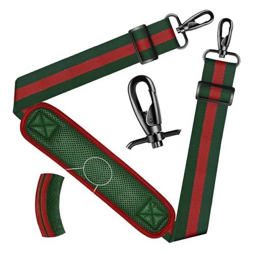 Image of ZINZ Shoulder Strap - 59 Inch Universal Heavy-duty Adjustable Strap with Ultra-thick Fixed Breathable Pad for Laptop, Gym, Camera Bag and More - Stripe-RG
