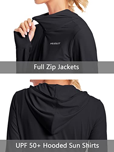 Women's UPF 50+ Sun Protection UV Jacket - Zip Up Hoodie Long Sleeve Hiking Fishing SPF Performance Shirt with Thumbhole4