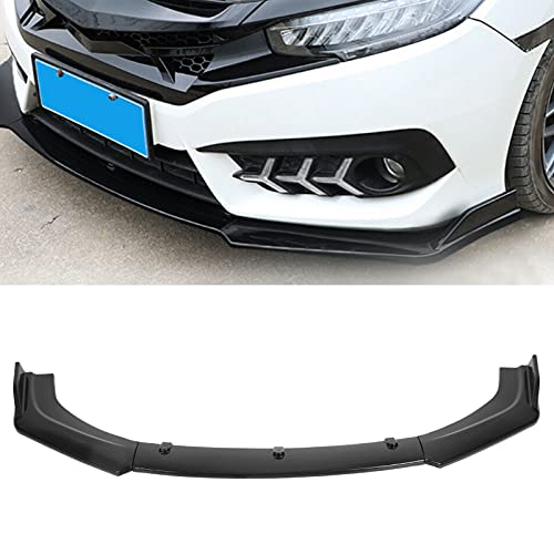 Alerón De Labios De Parachoques Delantero 3 Uds. Alerón Divisor De Labios De Parachoques Delantero De Coche Piezas De Cuerpo Universales Impermeables Anticolisión para Coche(Negro Brillante)
