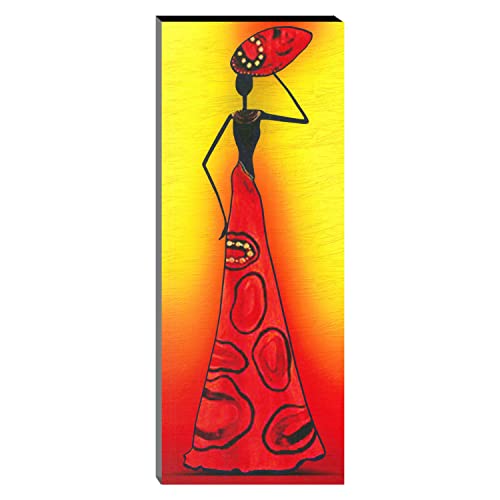 Image of Indianara Set of 3 Modern Art MDF Art Painting (0005FL) without glass 4.5 X 12, 9 X 12, 4.5 X 12 INCH