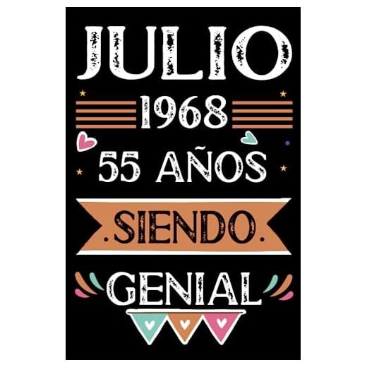 CUADERNO, Julio 1968, 55 Años Siendo Genial: Libro de visitas, cuaderno, 110 páginas de felicitaciones, idea de regalo, regalo Para la esposa, novia, mujer, La madre