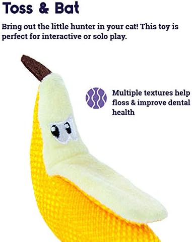 Petstages Dental Banana Catnip Cat Chew Toy