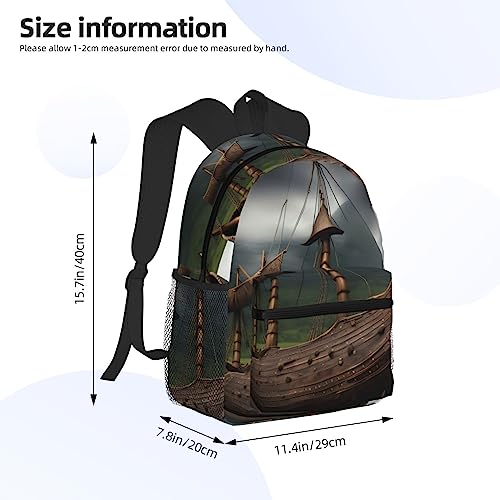 Sac à dos bateau Vikings noir One Size léger mixte