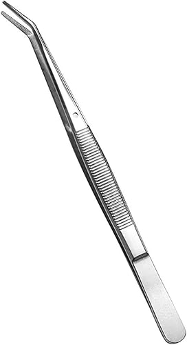 Pinzas de acero inoxidable, con punta dentada curvada, pinzas multiusos para máquina de coser, pinzas para reparación de manualidades