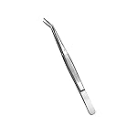 Stainless Steel Tweezers, with Curved Serrated Tip Multipurpose Sewing Machine Tweezers Forceps for Craft Repairing