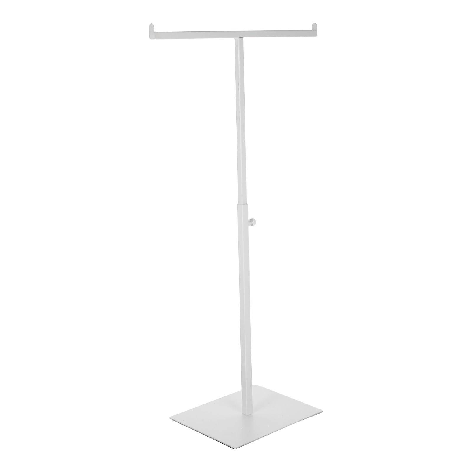 Soporte Expositor Blanco para Bolsos de Acero Inoxidable Altura Ajustable y Diseño Estable para Tiendas de Ropa y Hogar