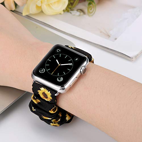 Image of Greatfine Scrunchie Band Compatible with Apple Watch Bands 38mm 40mm 41mm 42mm 44mm 45mm 46mm 49mm Women, Elastic Scrunchie Watch Strap for iWatch Watch Series 11 10 9 8 7 6 5 4 3 2 1 SE 3 2 Ultra 3 2