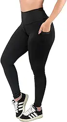 Calça Legging Com Bolso Academia Suplex Microfibra Feminina Zero Transparência Cintura Alta