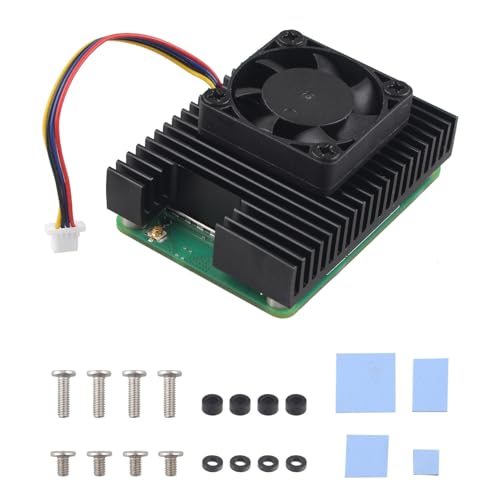 Ventola di Raffreddamento per Raspberry Pi Compute Module 5,CM5 Dissipatore Ventola di Raffreddamento con Nastri Termici, 8000±10% RPM, PWM Regolazione della Velocità, Alimentazione 5V Ventola di Raffreddamento per Raspberry Pi Compute Module 5,CM5 Dissipatore Ventola di Raffreddamento con Nastri Termici, 8000±10% RPM, PWM Regolazione della Velocità, Alimentazione 5V