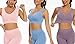Lemef 3-Pack Seamless Sports Bra Wirefree Yoga Bra with Removable Pads for Women