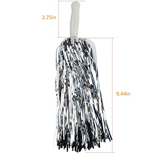 Image of baotongle 12 PCS Cheerleading Squad Spirited Fun Poms Pompoms Cheer Costume Accessory for Party Dance Sports