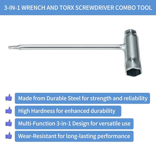 Image of 2-Pack Combination Wrench 19mm x 13mm (3 /4 inch x 1 /2 inch), T-Wrench and T27 Torx Screwdriver Combination Chainsaw Tool, Fit for Stihl TS350, TS350AVE, TS360, TS400, TS460, TS700 and TS800 Cutquik Saws