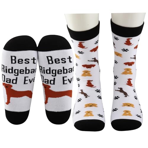 JNIAP Rhodesian Ridgeback Socks Ridgeback Dad Gifts Rhodesian Dog Lover Socks Best Ridgeback Dad Ever Gifts