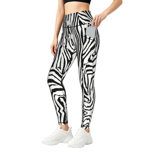 Leggings con estampado de cebra y bolsillos para entrenar o pasear cómoda en cualquier clima