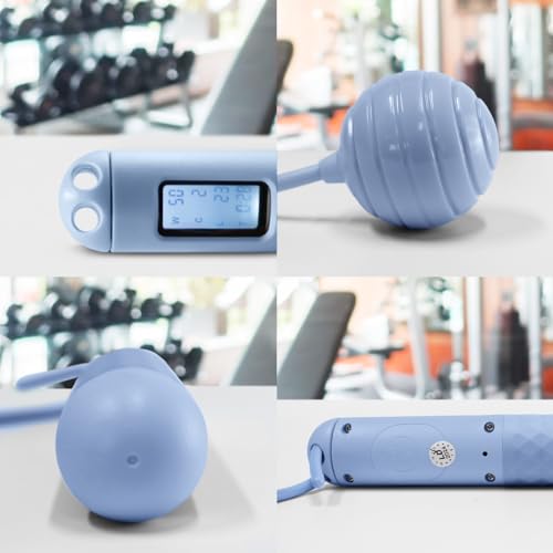 Corda De Pular Sem Fio Para Treinos Funcionais Emagrecimento (Azul)