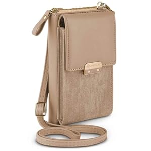 ONEFLOW Bliss Purse für Samsung Galaxy A56 5G Handytasche zum Umhängen Damen mit Portemonnaie, Handy Umhängetasche mit Geldbörse und Handyfach, Kleine Handtasche, Cream Beige