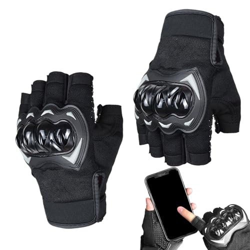 Guantes de motocicleta de clima cálido, guantes de medias dedo | Guantes de motocicleta transpirables antideslizantes,Mitones de ciclismo ergonómico, accesorios para el clima cálido para el entrenamie