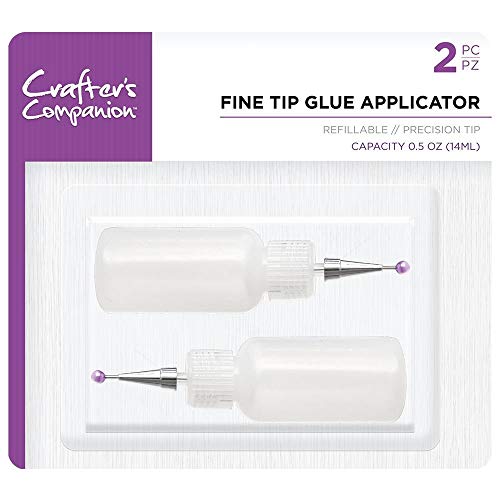 Crafter's Companion Lot de 2 applicateurs de colle à pointe fine Blanc Taille unique