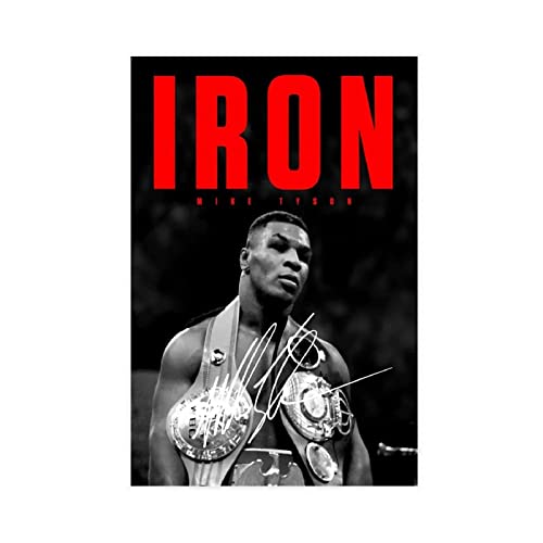 Mike Tyson poster de boxe cadeau idéal pour passionné de sport et de toile moderne