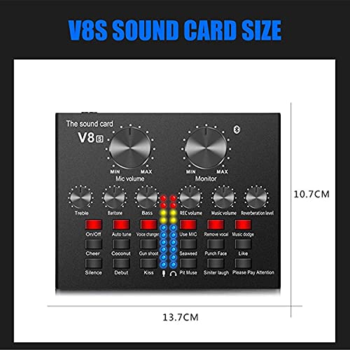 Externe Geluidskaart, USB V8S Live Externe Geluidsmengbord, Voice-wisselaar Geluidskaart Met Meerdere Geluidseffecten For Live Opname Home Ktv Spraakchat - Image 3