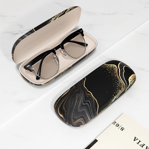 Image of Eyeglasses Case, Portable Hard Shell Protective Case for Glasses, Eyeglass Holder Box for Women with Cleaning Cloth