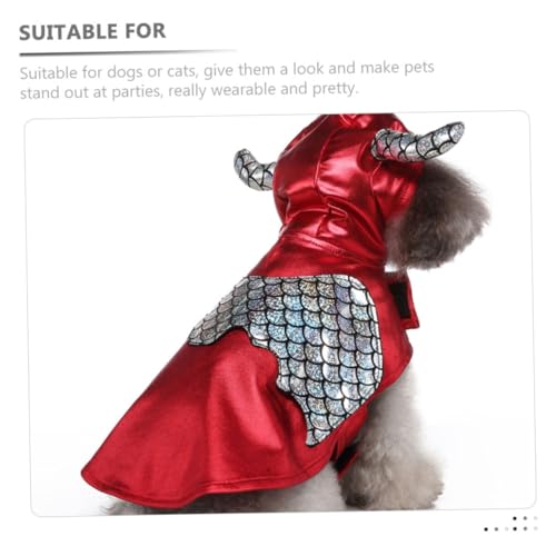 Disfraz para perro rojo talla M cómodo y adorable miniatura 3