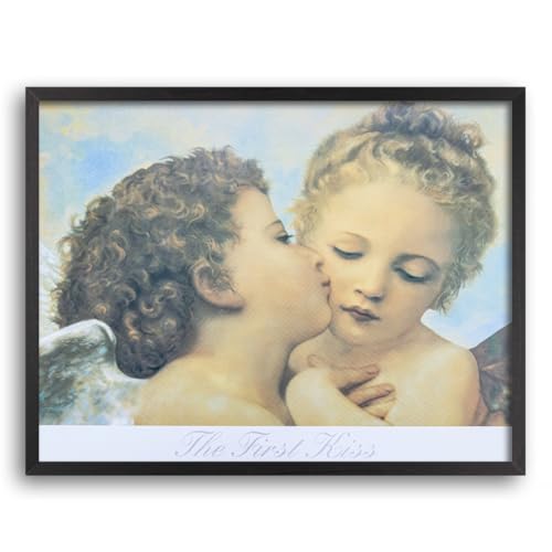 Tableau Bouguereau Le premier baiser pour une ambiance romantique