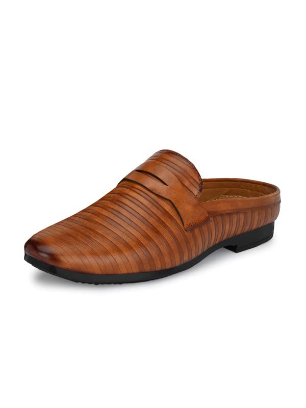 VIV Tan Synthetic Leather Cut Loafers Shoe for Men - 10 UK (B0BCYS3XKQ) Amazon Price History, Amazon Price Tracker