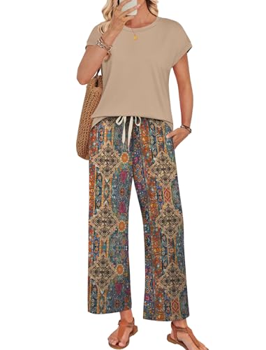 WIHOLL Summer Outfits for Women Two Piece Sets Lounge Boho Chic Clothing Fashion Western Outfits...