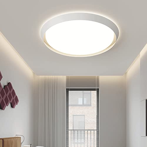 Éclairage de plafond moderne plat de salon rond 6000K blanc
