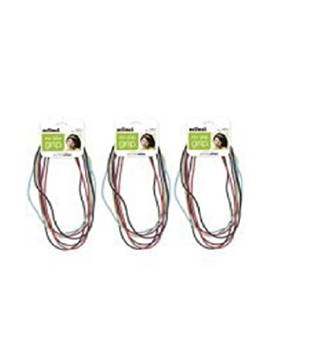 Scunci No-slip Grip Flat Bright Headwraps, 4mm (24 Count)