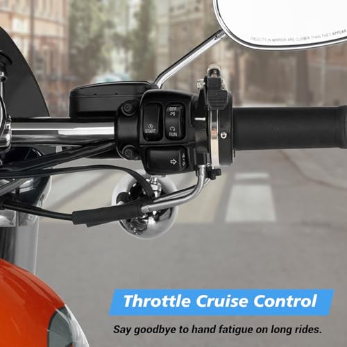 Image of Motorcycle Cruise Control Motorcycle Throttle Assist Lock with OEM Grips or Aftermarket Grips,1 1 /8 inch to 1 3 /4 inch Cruise Control Throttle Clamp Accessories for Harley 1990-2025