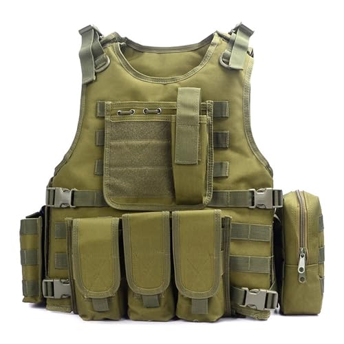 Chaleco multifuncional verde militar Legou talla única para adultos