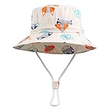 Peecabe Baby Girl Sun Hat Toddler Bucket Hat UPF 50+ Sun Protection Adjustable Hats for...