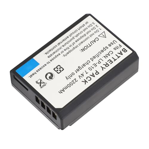 Bateria LP E10 Para 1300D 1100D 1200D 1300D 1500D 3000D 4000D, T3 T5 X50 X70 X80 - Bateria Recarregá