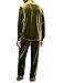 LecGee Men 2 Piece Set Fall Long Sleeve Button Down Fashion Shirt Elastic Waist Pants Casual Outfit Tracksuit(Green,XXXL)