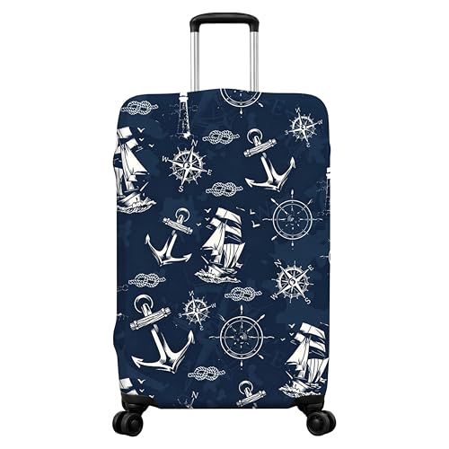 Image of Printed Luggage Cover for Traveling Bag & Suitcase - Stretchable & Scratchproof Trolley Protector with Velcro Lock & Lightweight Washable Material(Suitcase Not Included, Only Cover in Product)